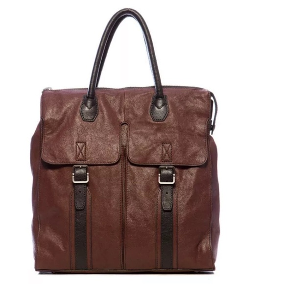 A.toy Geordon Handbag Italian lambskin Leather Tote & Pouch Brown Discontinued - Picture 4 of 15